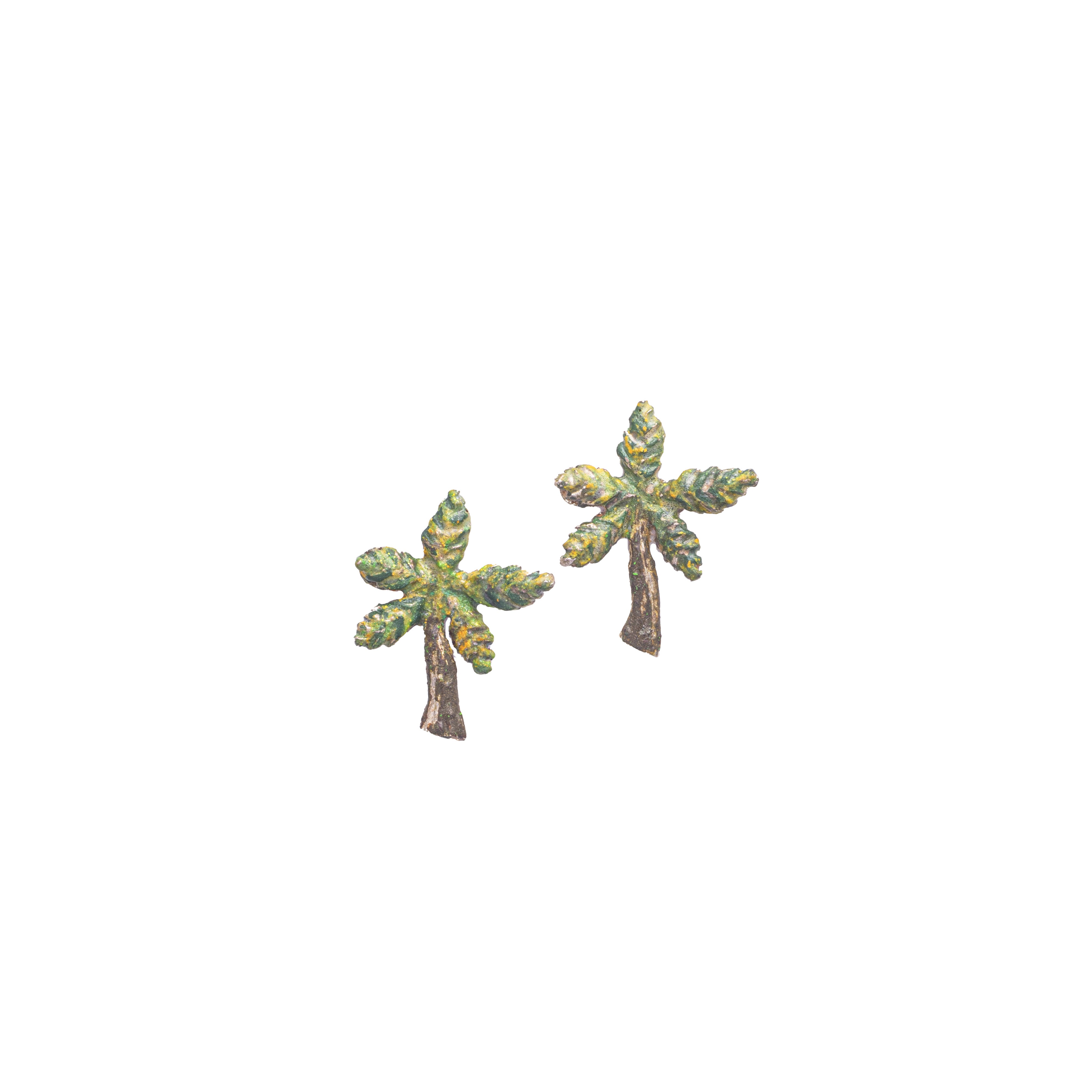 Siwa Collection, Palm Trees , Hand Painted Earrings