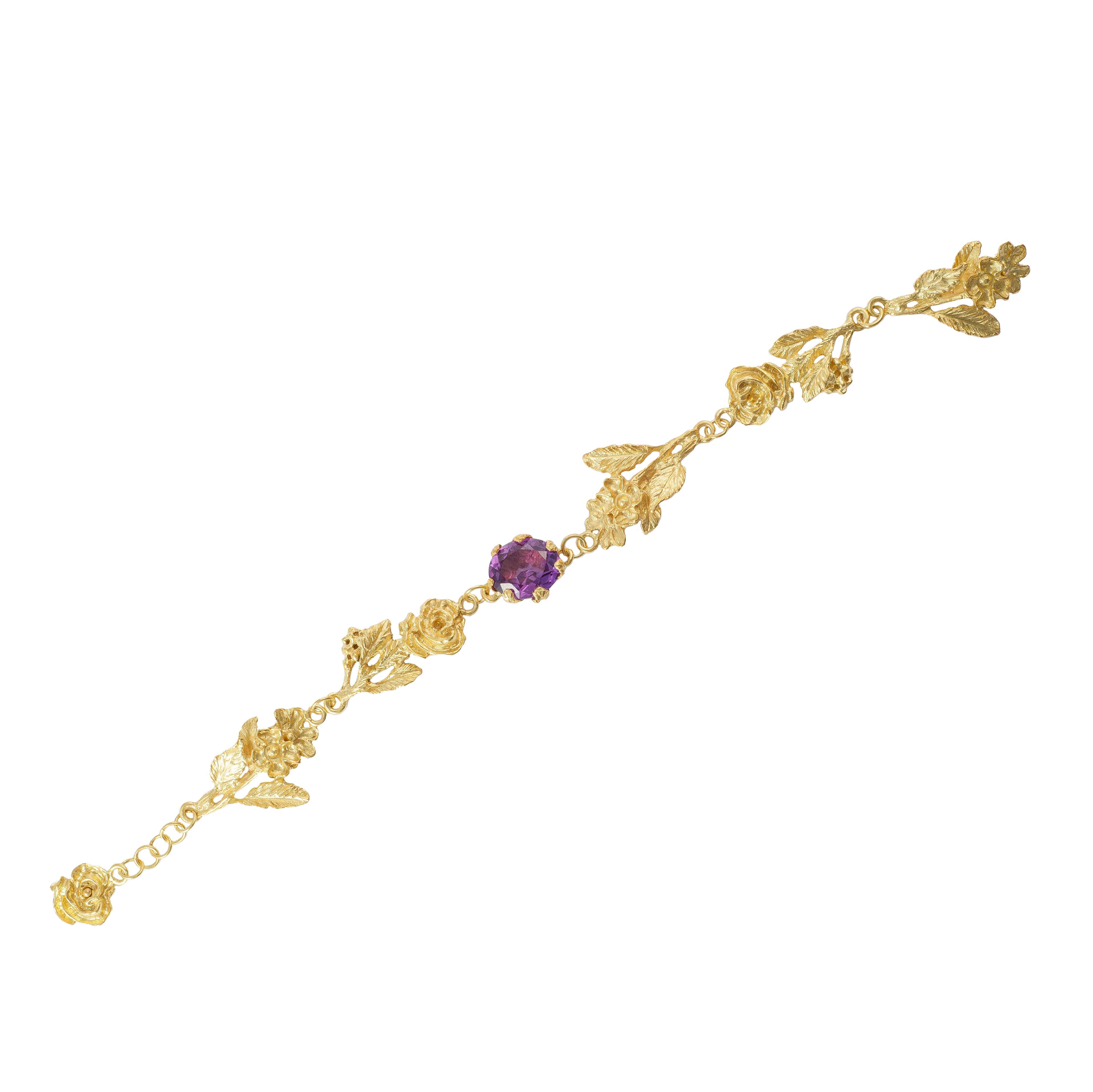 Flowery Collection, The Flower Bouquet With Alexandrate Stone Bracelet