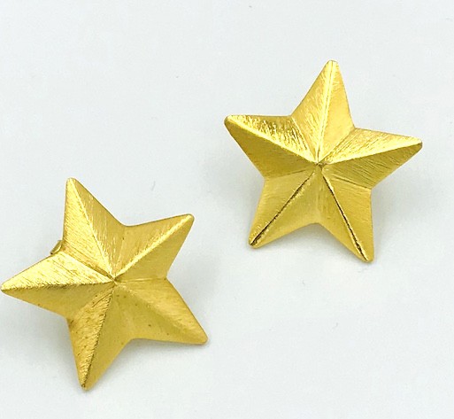 Summer Night Collection, Med 3d Star Earrings