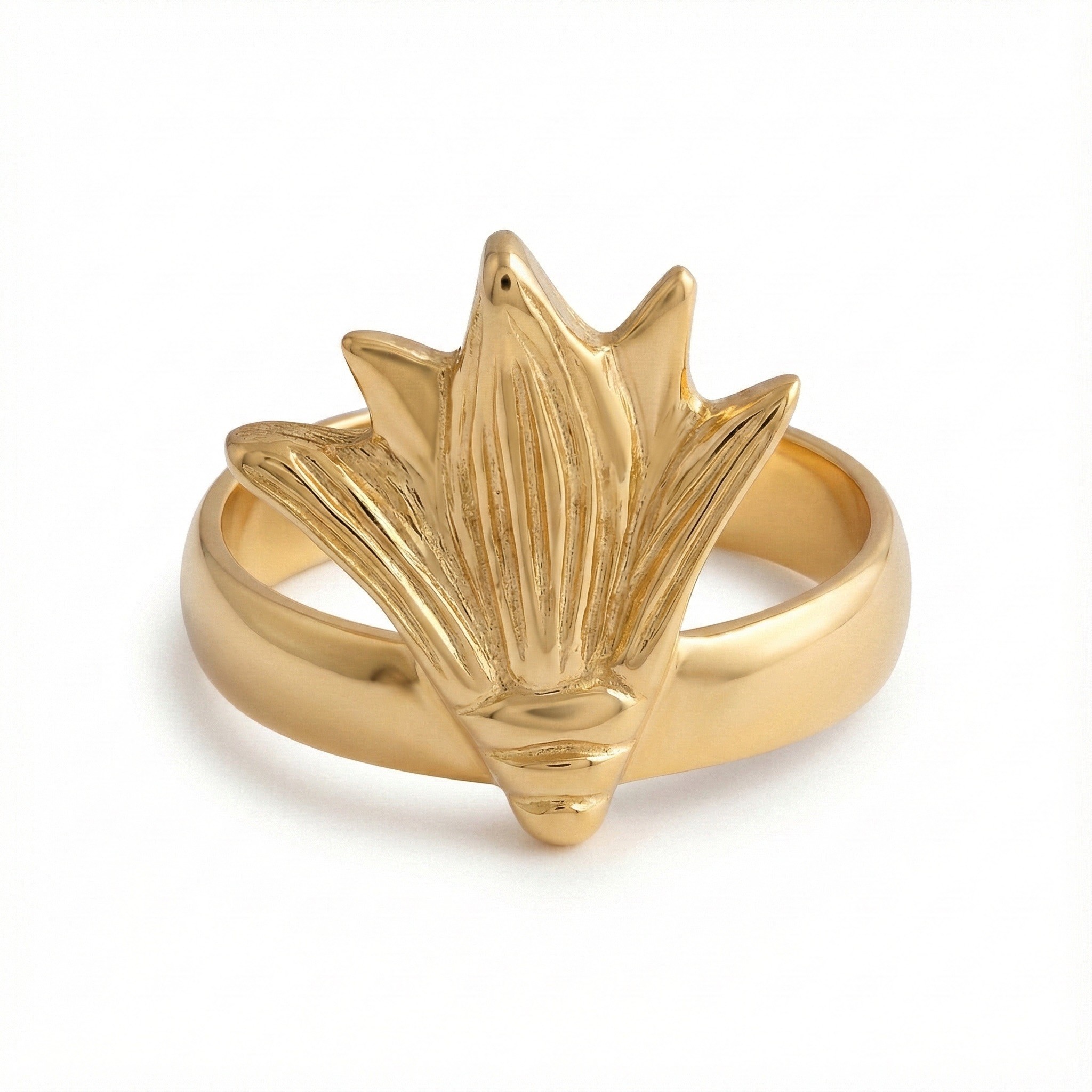 Pharaonic Collection, Engraved Med Lotus Ring