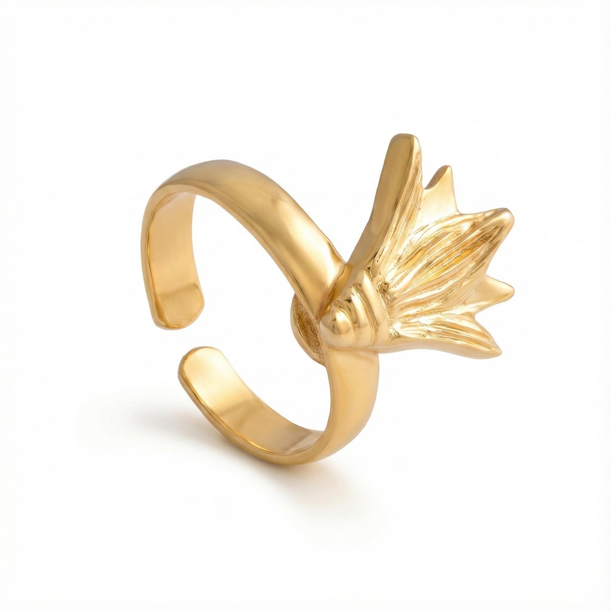 Pharaonic Collection, Engraved Med Lotus Ring
