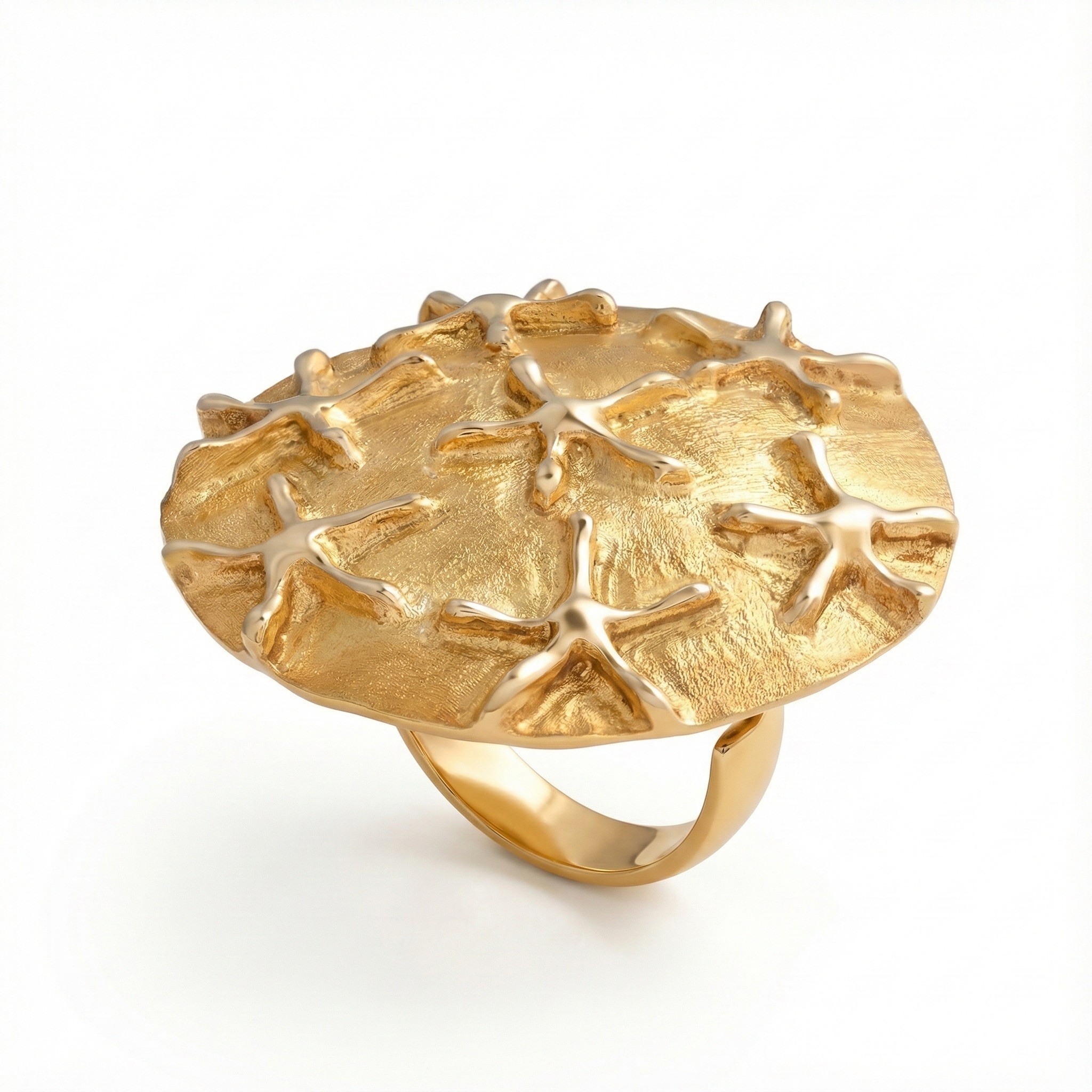 Pharaonic Collection, Stars Engraved Adjustable Ring