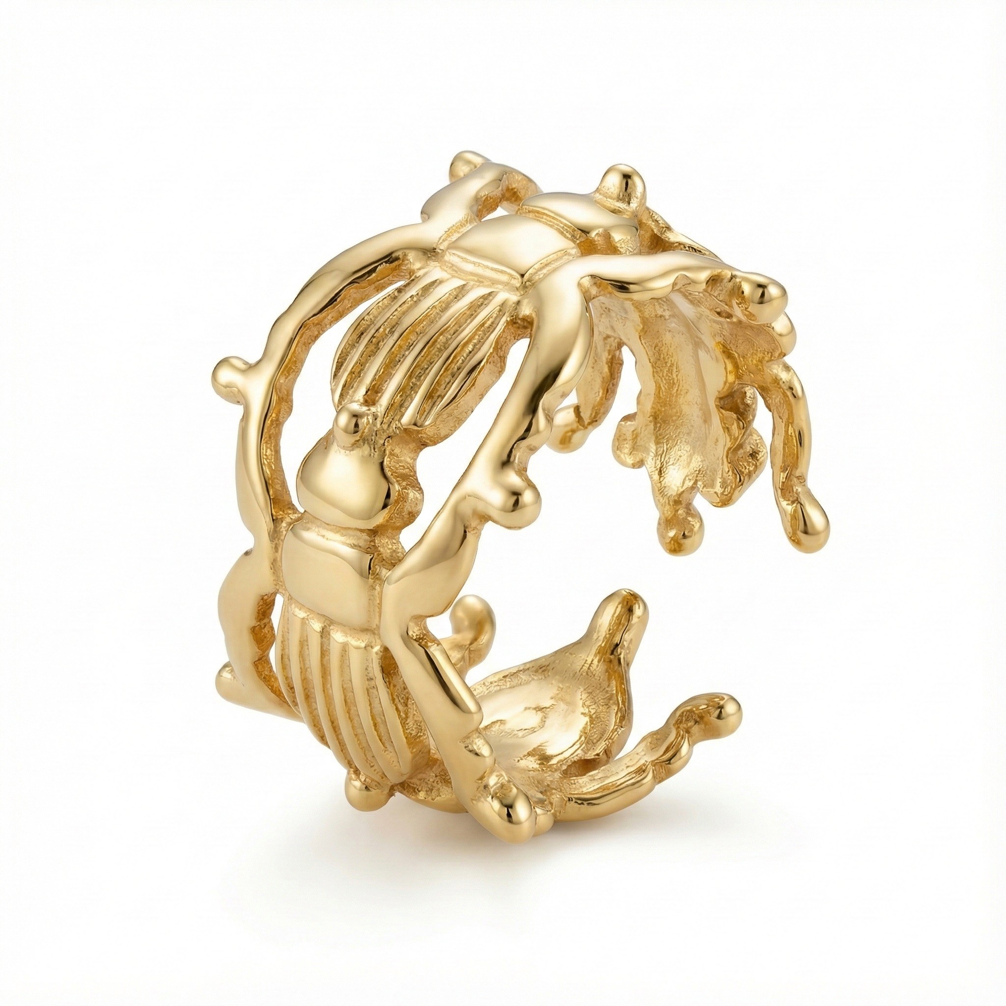 Pharaonic Collection,Med Scarabs Band Ring