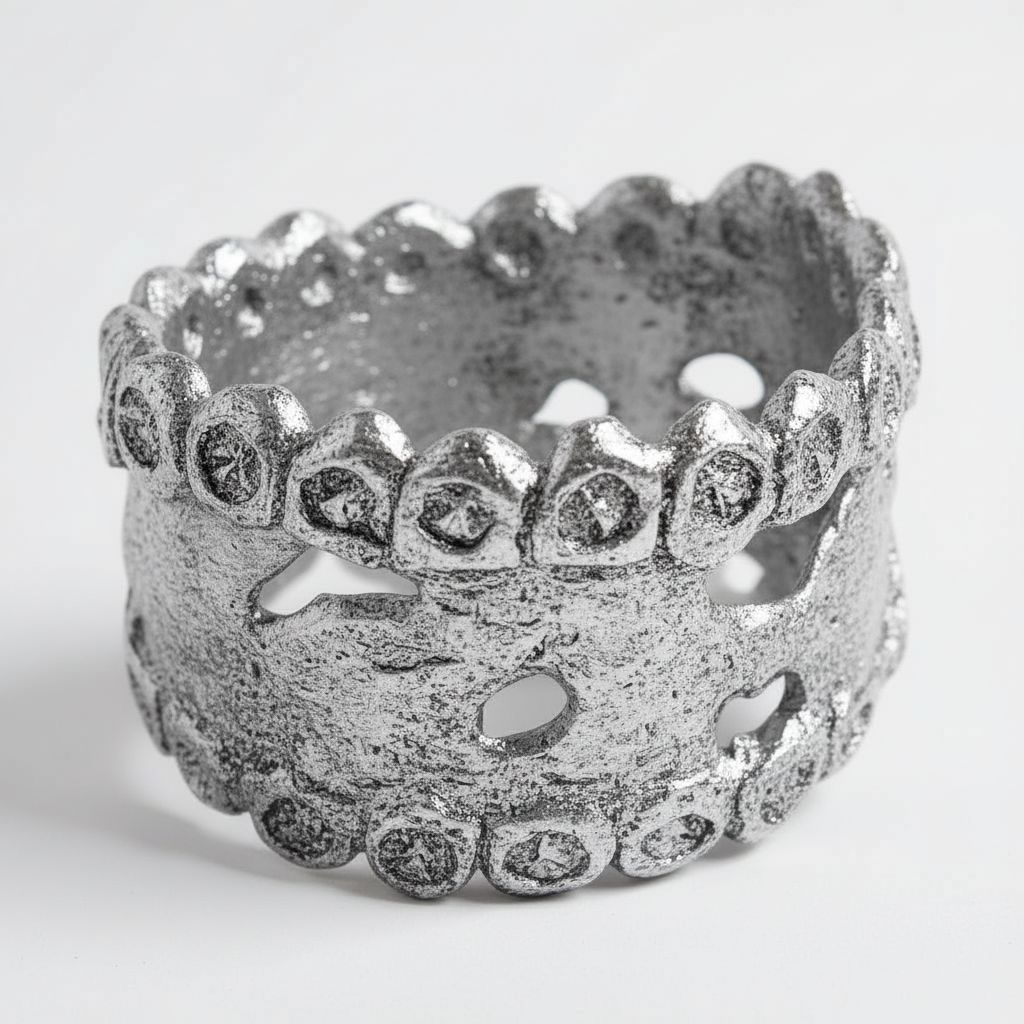 Essential Collection, Organic Wide Ring With White Zircon
