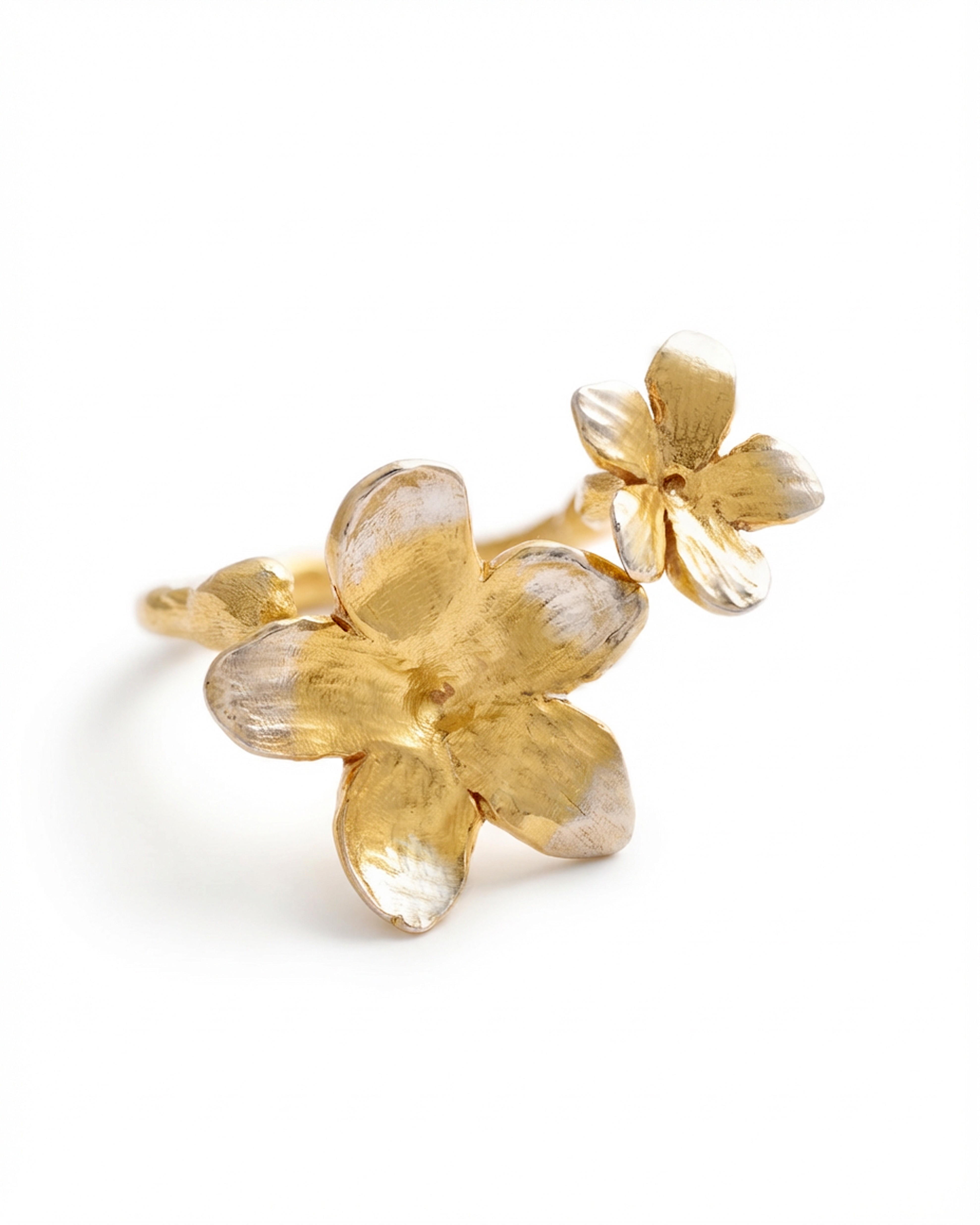 Flowery Collection, Med & Small Jasmine Flowers Adjustable Ring