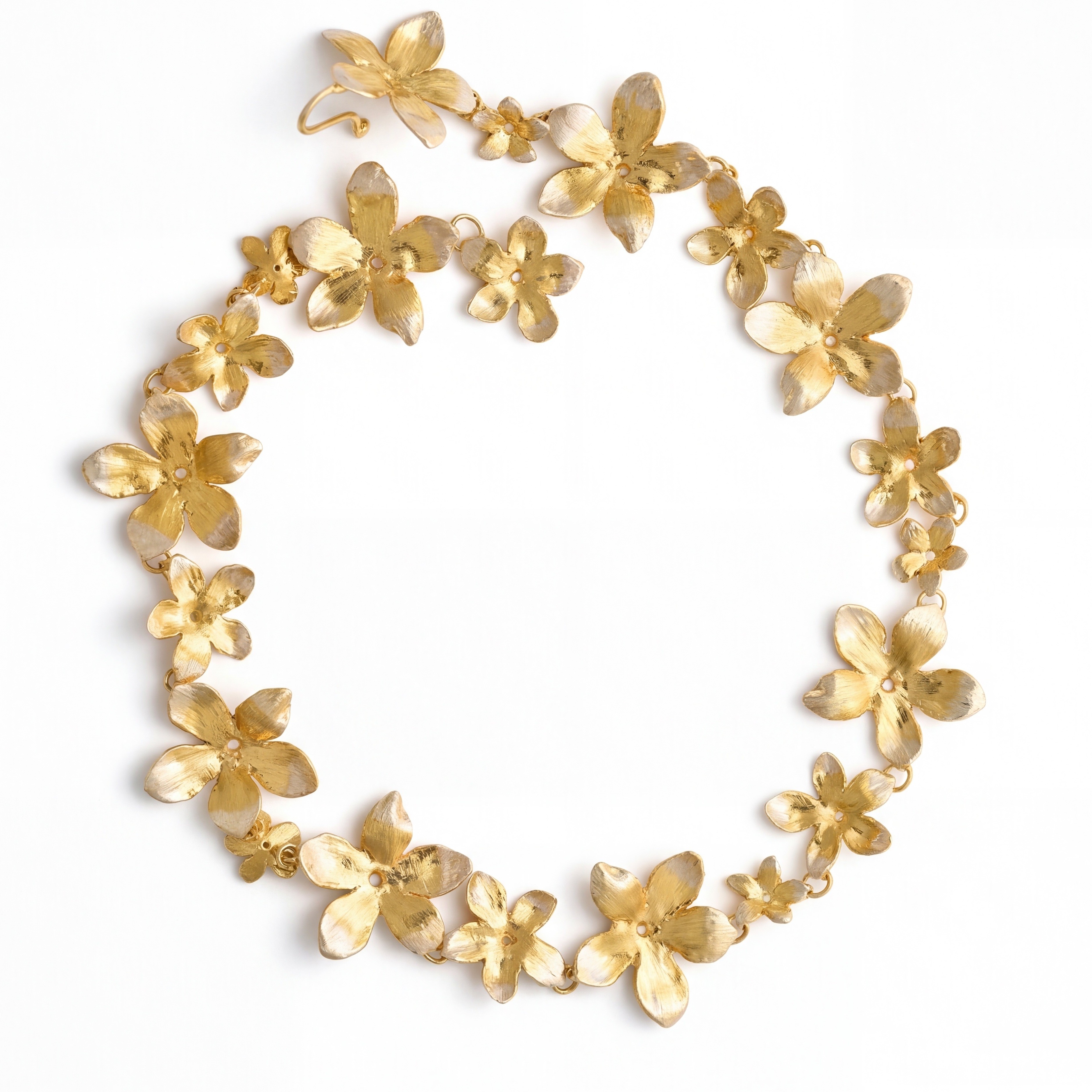 Flowery Collection، Big, Medium & Small Jasmine Flowers Necklace